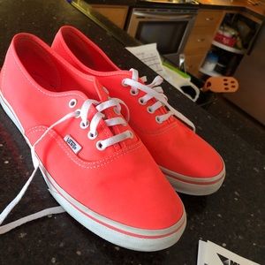 Highlighter pink colored Vans size 8.5